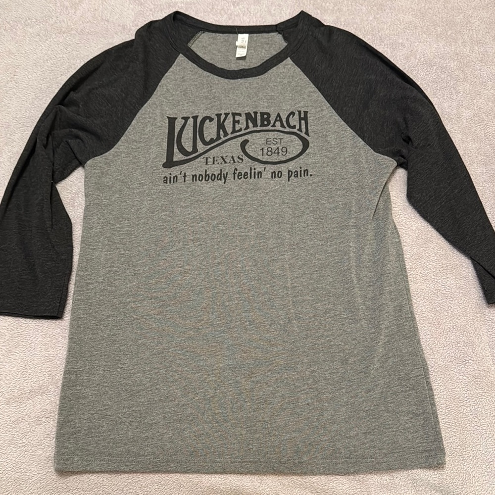 Gray and Black Raglan Tee